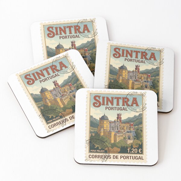 Item preview, Sintra Portugal Pena Palace Vintage Travel Stamp designed and sold by k3rstman1.