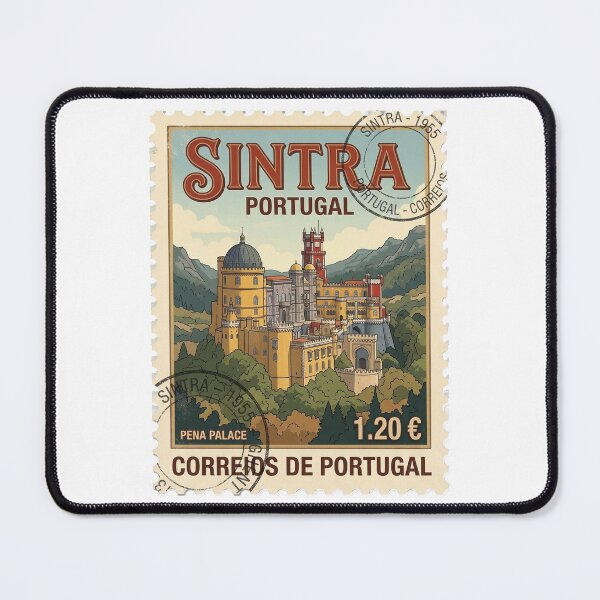 Item preview, Sintra Portugal Pena Palace Vintage Travel Stamp designed and sold by k3rstman1.