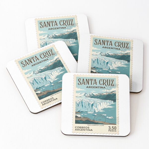 Item preview, Perito Moreno Glacier Argentina Vintage Travel Stamp designed and sold by k3rstman1.