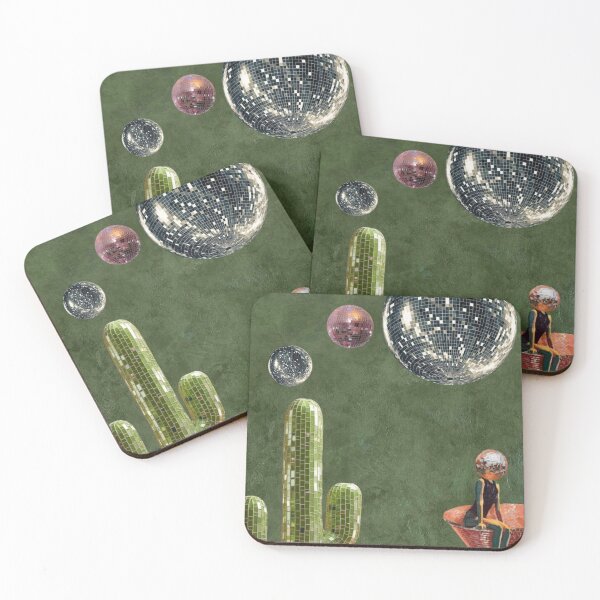 Item preview, Disco Cactus Cocktail | Retro Western Party Poster designed and sold by potraitsbyana.