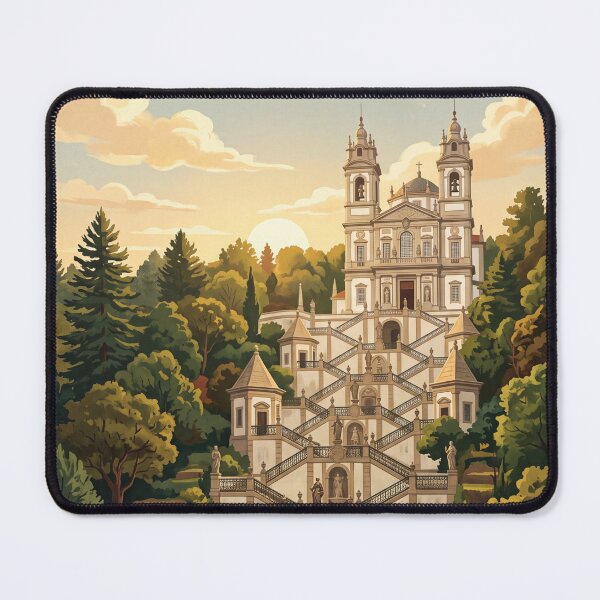 Item preview, Braga Portugal Vintage Travel Poster – Bom Jesus do Monte & Baroque Stairway Art designed and sold by Bomax121.