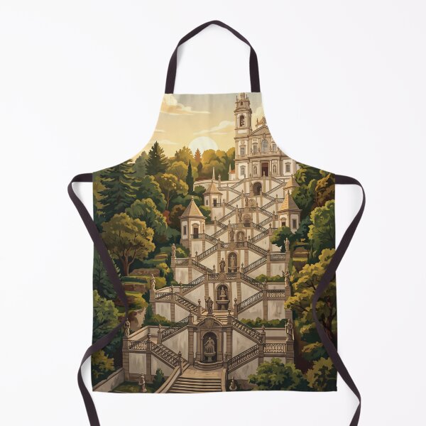 Item preview, Braga Portugal Vintage Travel Poster – Bom Jesus do Monte & Baroque Stairway Art designed and sold by Bomax121.