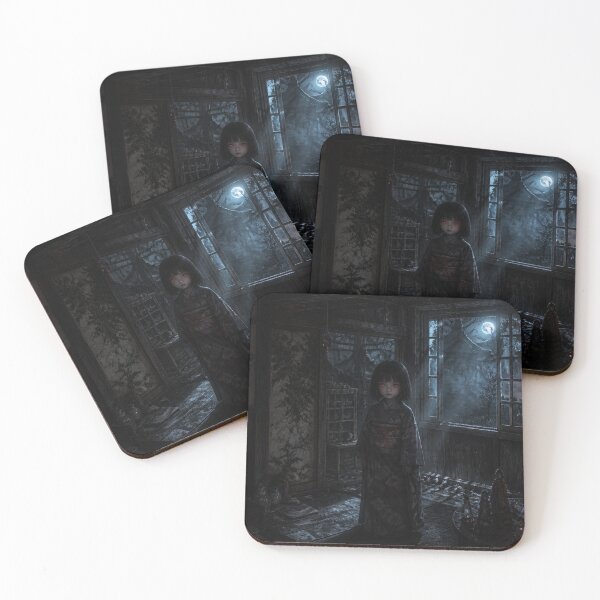 Item preview, Haunted Zashiki Warashi – Cursed Japanese Spirit | Dark Yokai Fantasy Art designed and sold by vekotpu.