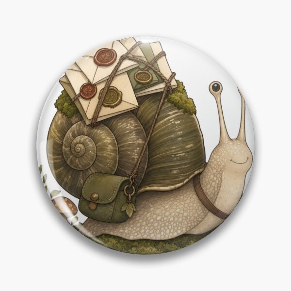 Item preview, Snail Mail Courier with Wax Sealed Letters | Goblincore Olive and Ochre designed and sold by StickyGuys.