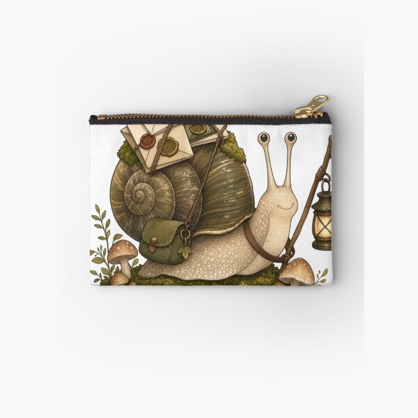 Item preview, Snail Mail Courier with Wax Sealed Letters | Goblincore Olive and Ochre designed and sold by StickyGuys.