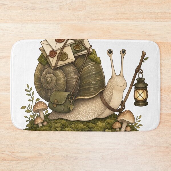 Item preview, Snail Mail Courier with Wax Sealed Letters | Goblincore Olive and Ochre designed and sold by StickyGuys.