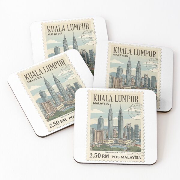 Item preview, Kuala Lumpur Malaysia Petronas Twin Towers Travel Stamp designed and sold by k3rstman1.