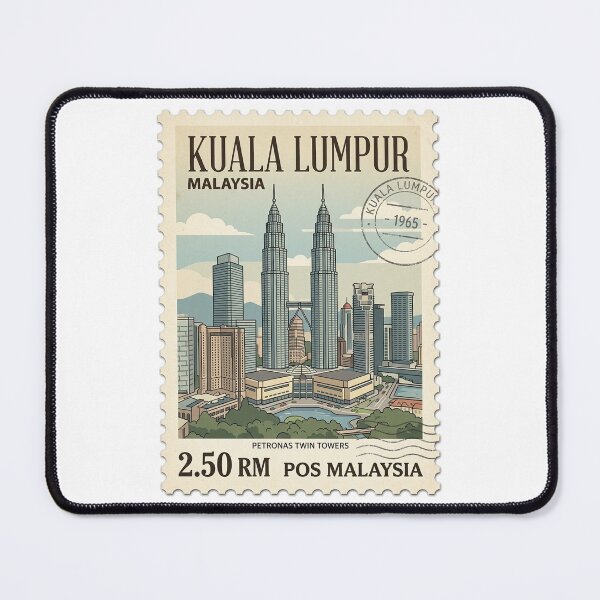 Item preview, Kuala Lumpur Malaysia Petronas Twin Towers Travel Stamp designed and sold by k3rstman1.