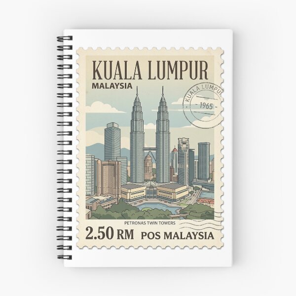 Item preview, Kuala Lumpur Malaysia Petronas Twin Towers Travel Stamp designed and sold by k3rstman1.