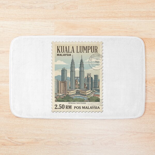 Item preview, Kuala Lumpur Malaysia Petronas Twin Towers Travel Stamp designed and sold by k3rstman1.