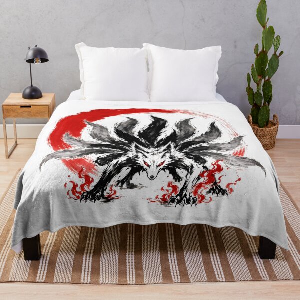 Item preview, Nine Tailed Kitsune Fox Spirit Enso Art designed and sold by MouradStudio.