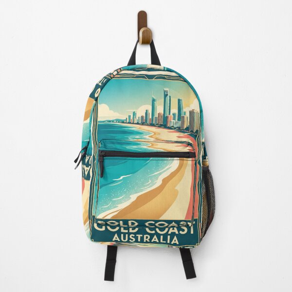Item preview, Gold Coast Australia Vintage Travel Poster – Skyline, Beach & Pacific Coast Art designed and sold by Bomax121.