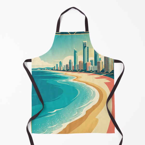 Item preview, Gold Coast Australia Vintage Travel Poster – Skyline, Beach & Pacific Coast Art designed and sold by Bomax121.
