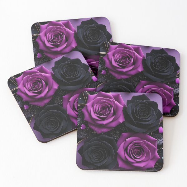 Item preview, Purple And Black Roses designed and sold by MIAMwits.