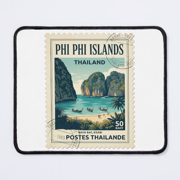 Item preview, Vintage Phi Phi Islands Thailand Travel Stamp designed and sold by k3rstman1.