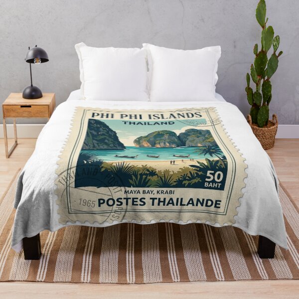 Item preview, Vintage Phi Phi Islands Thailand Travel Stamp designed and sold by k3rstman1.