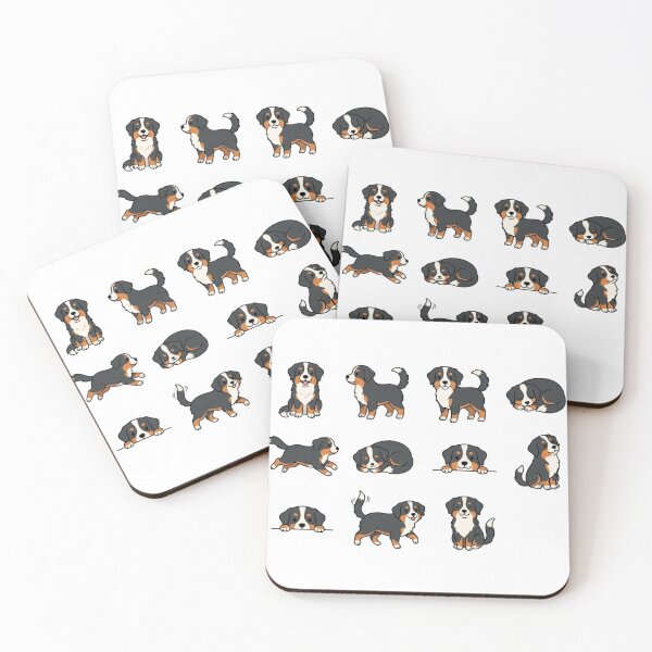 Item preview, Cute Bernese Mountain Dog Puppy Poses Tricolor Dog Aesthetic designed and sold by Rehnair.