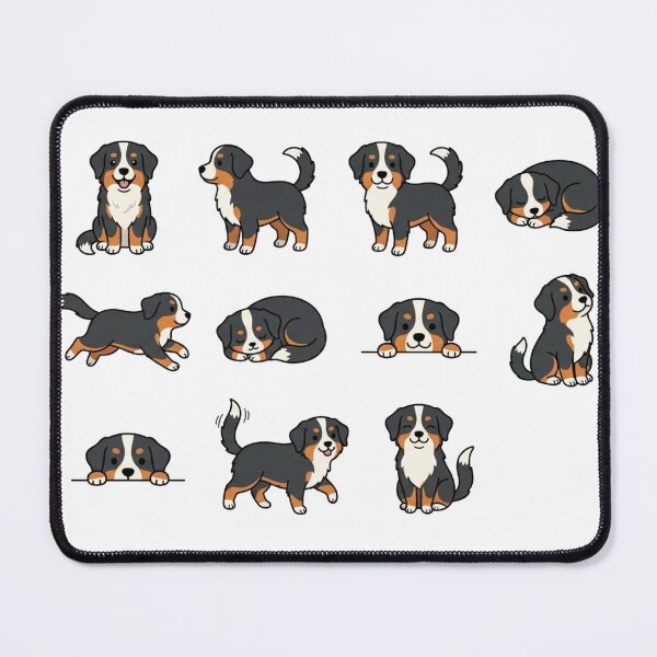 Item preview, Cute Bernese Mountain Dog Puppy Poses Tricolor Dog Aesthetic designed and sold by Rehnair.