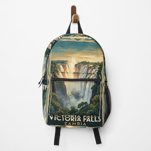 Item preview, Victoria Falls Zambia Vintage Travel Poster – Zambezi River & Waterfall Art designed and sold by Bomax121.