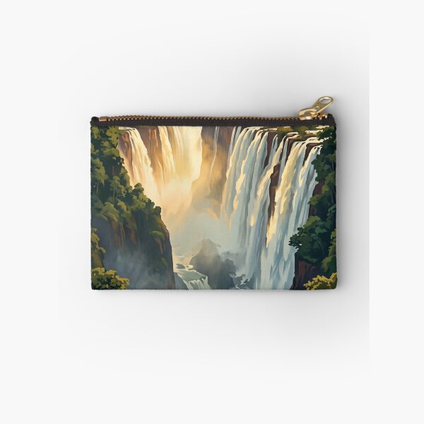 Item preview, Victoria Falls Zambia Vintage Travel Poster – Zambezi River & Waterfall Art designed and sold by Bomax121.