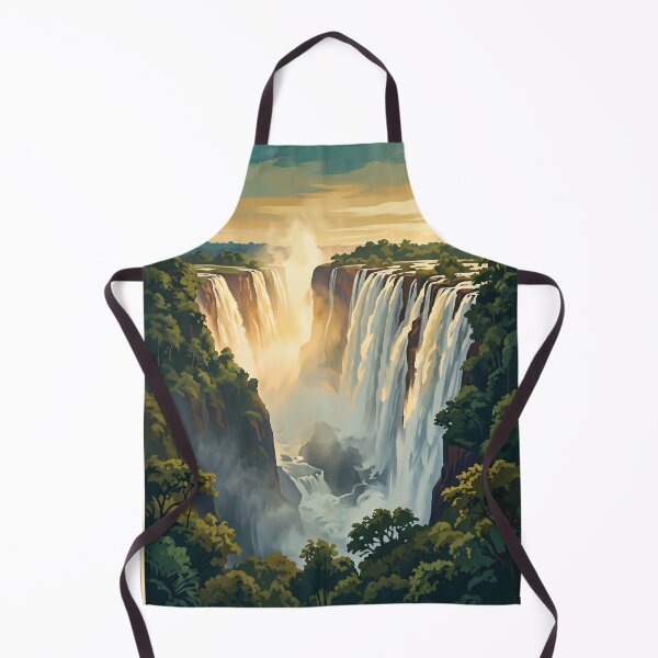 Item preview, Victoria Falls Zambia Vintage Travel Poster – Zambezi River & Waterfall Art designed and sold by Bomax121.