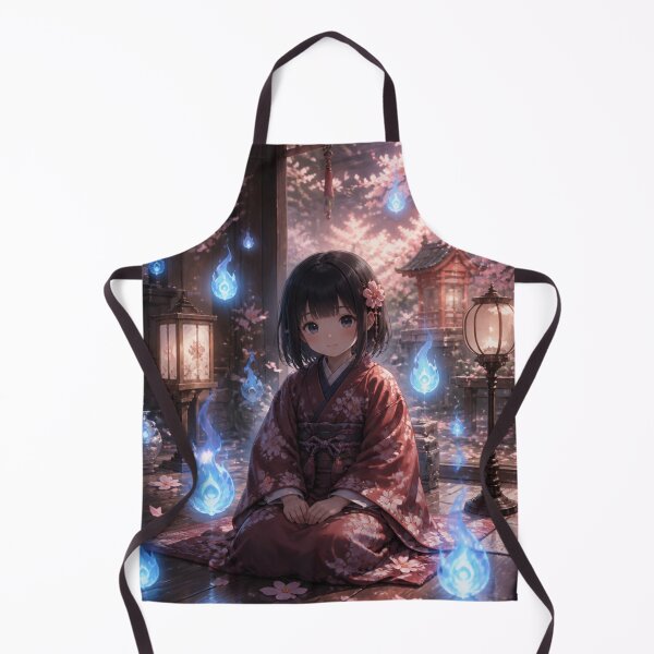 Item preview, Zashiki Warashi – Cherry Blossom Spirit | Lucky Japanese Yokai Fantasy Art designed and sold by vekotpu.