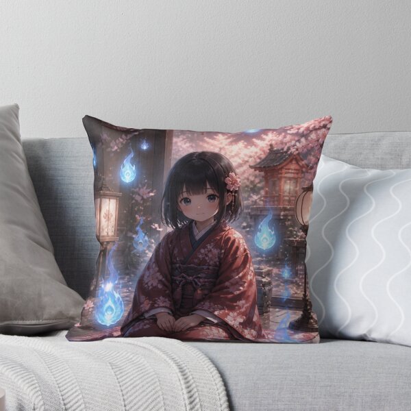 Item preview, Zashiki Warashi – Cherry Blossom Spirit | Lucky Japanese Yokai Fantasy Art designed and sold by vekotpu.