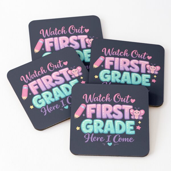 Item preview, Watch Out First Grade Here I Come – Kawaii Pastel Girls Back to School Gift  designed and sold by Artycom.