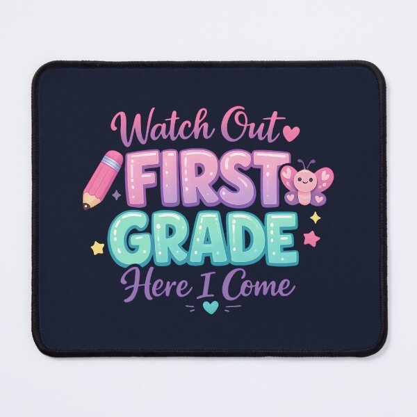 Item preview, Watch Out First Grade Here I Come – Kawaii Pastel Girls Back to School Gift designed and sold by Artycom.