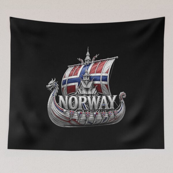 Item preview, Norway Norwegian Flag Design 2, Norway Flag Shirt, Norwegian Pride, Nordic Cross Flag, Viking Heritage, Oslo Norway, Scandinavian Culture, National Pride Graphic designed and sold by Typologystudios.