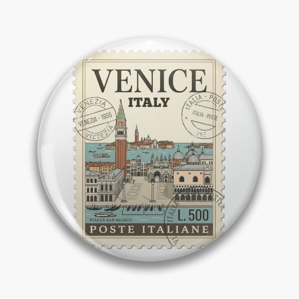 Item preview, Vintage Venice Italy Piazza San Marco Travel Stamp designed and sold by k3rstman1.