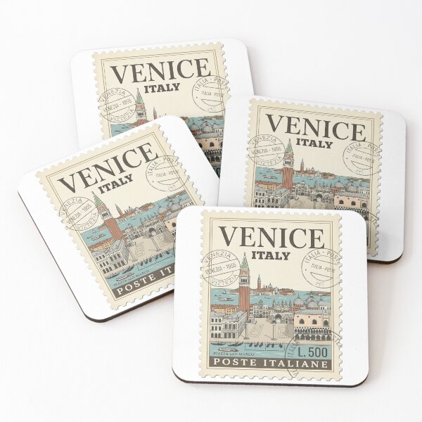 Item preview, Vintage Venice Italy Piazza San Marco Travel Stamp designed and sold by k3rstman1.