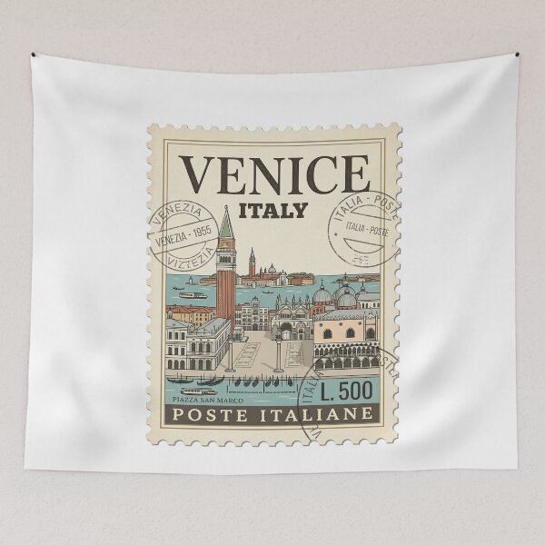 Item preview, Vintage Venice Italy Piazza San Marco Travel Stamp designed and sold by k3rstman1.