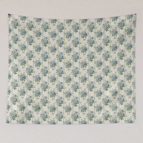 Item preview, Distressed Vintage Blue Floral  designed and sold by LouieVanille.