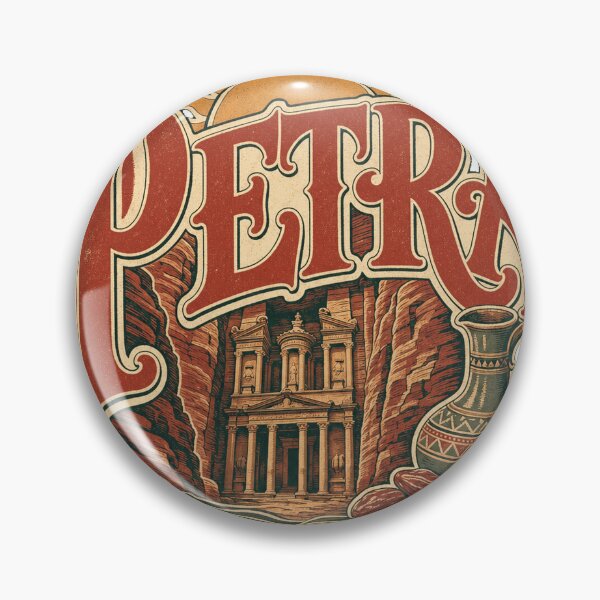 Item preview, Petra Jordan Vintage Hand Lettered Travel Emblem designed and sold by VisualArtsOasis.