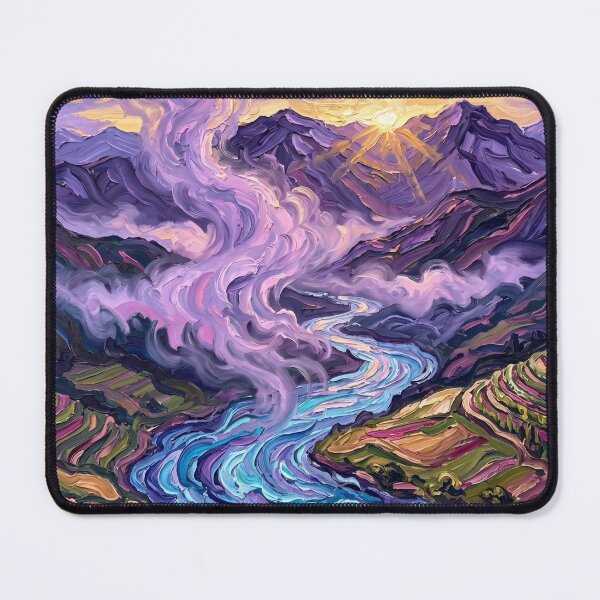 Item preview, Whirling River Through Violet Mountain Valley designed and sold by lenamedema.