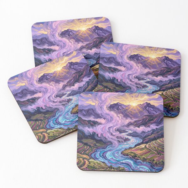 Item preview, Whirling River Through Violet Mountain Valley designed and sold by lenamedema.