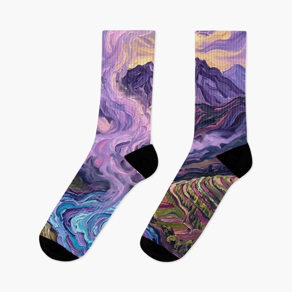 Item preview, Whirling River Through Violet Mountain Valley designed and sold by lenamedema.