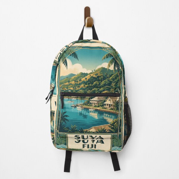 Item preview, Suva Fiji Vintage Travel Poster – Tropical Harbour & Island Landscape Art designed and sold by Bomax121.