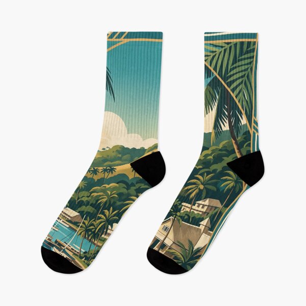 Item preview, Suva Fiji Vintage Travel Poster – Tropical Harbour & Island Landscape Art designed and sold by Bomax121.
