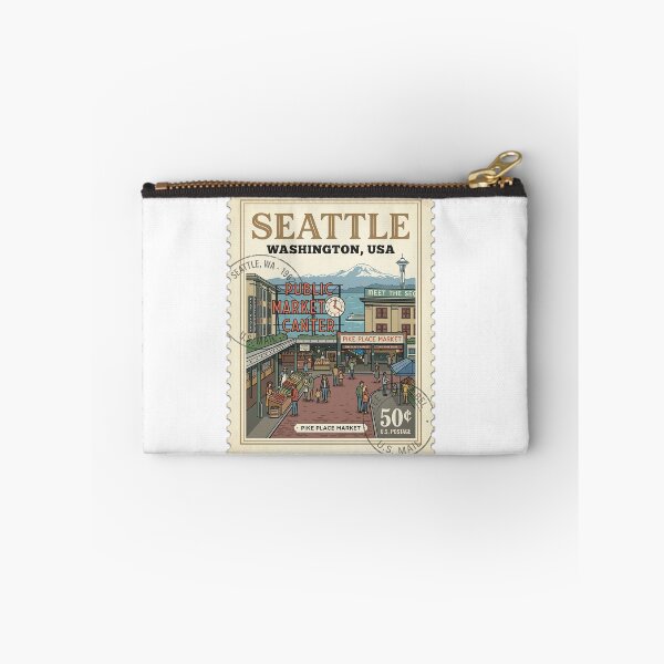 Item preview, Seattle Washington Pike Place Market Travel Stamp designed and sold by k3rstman1.