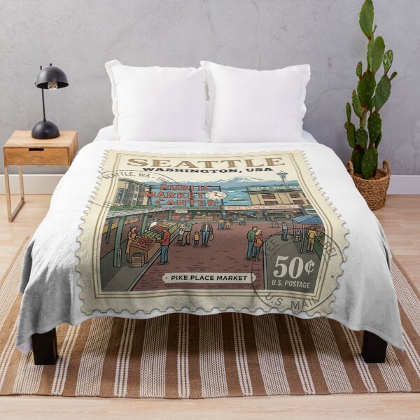 Item preview, Seattle Washington Pike Place Market Travel Stamp designed and sold by k3rstman1.