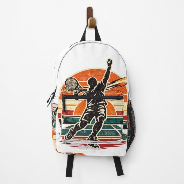 Item preview, Faceless Tennis Serve – Retro Sunset Vintage Sports Vector designed and sold by mbmstores.