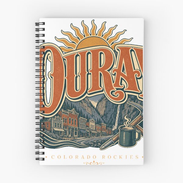 Item preview, Ouray Colorado Ornate Vintage Travel Typography designed and sold by VisualArtsOasis.