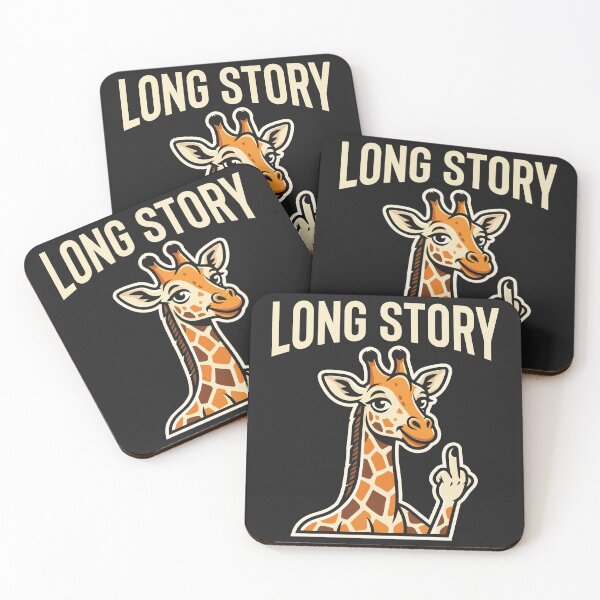 Item preview, Long Story Giraffe Middle Finger Funny Animal designed and sold by Amir Faysal.