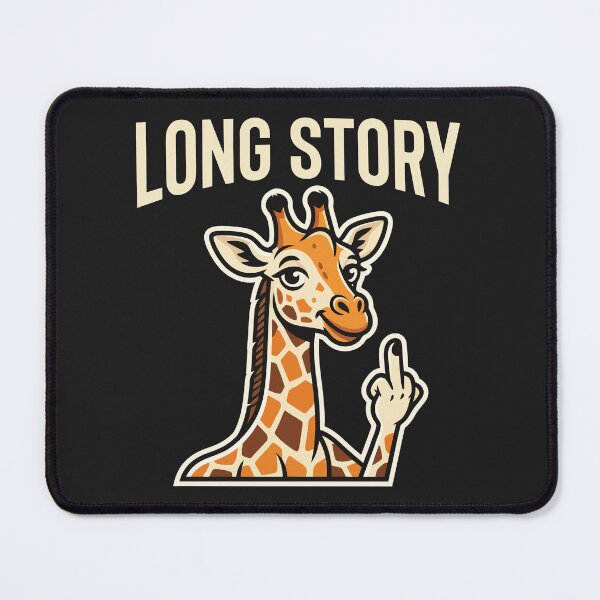 Item preview, Long Story Giraffe Middle Finger Funny Animal designed and sold by Amir Faysal.