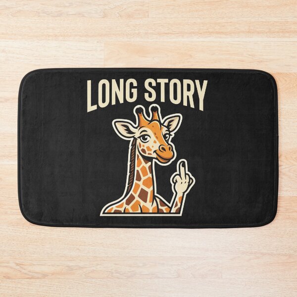 Item preview, Long Story Giraffe Middle Finger Funny Animal designed and sold by Amir Faysal.