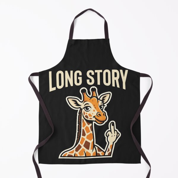 Item preview, Long Story Giraffe Middle Finger Funny Animal designed and sold by Amir Faysal.