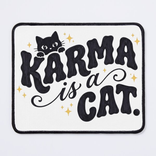 Item preview, Karma is cat cute doodle - Stickers, Phone cases designed and sold by Sticker Tonic.