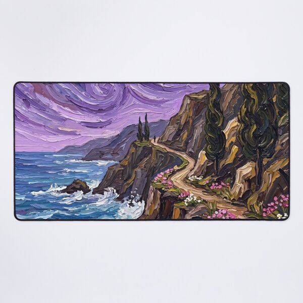 Item preview, Swirling Night Over Coastal Cliffs designed and sold by lenamedema.